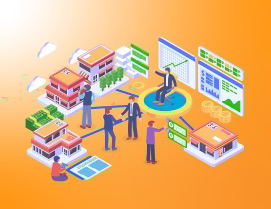 n illustration of a digital marketing ecosystem, focusing on email marketing growth.